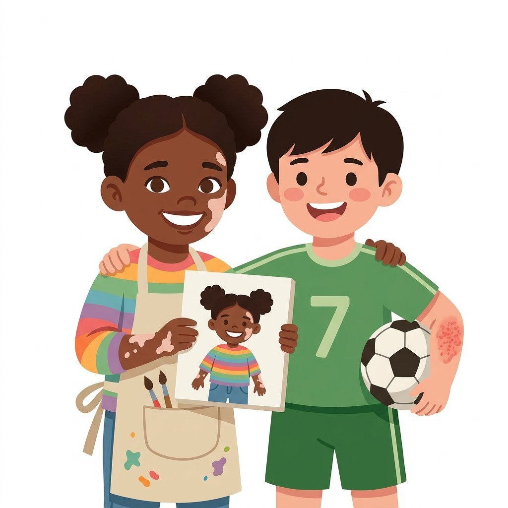 Ava and Noah — characters from The Skin Brief: Kids series